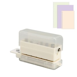 6 Hole Punch Paper Puncher, ABS Manual Operation Handheld Hole Puncher for Notebook Scrapbook Diary Planner (Transparent)