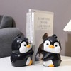 Set of 2 Cute Hug Penguins Bookends Decorative, Unique Bookends
