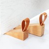 Door Wedge LERANXIN 2 Pack Door Stop, Non-Slip Beech Wooden