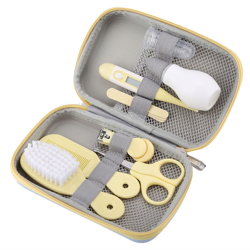 8pcs Convenient Daily Baby Nail Clipper Scissors Hair Brush Comb