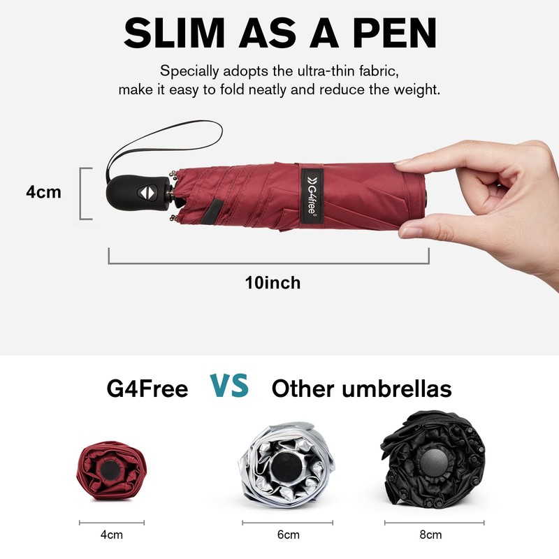G4Free 旅行用傘 超軽量：200ｇ UPF 50+ UV保護 コンパクト傘 超スリム 小型 ミニ