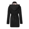 SaphiRose Women's Long Hooded Rain Jacket Outdoor Raincoat Windbreaker(Black,Medium)