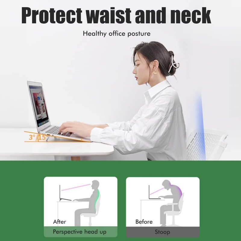 Laptop Stand Desk, 2-Piece Foldable Portable Laptop Riser Holder, Universal