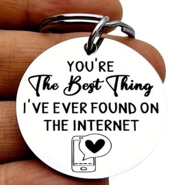 Medical ID Me You're The Best Thing I've Ever Found On The Internet Keyring Boyfriend Girlfriend Gift Funny Joke Online Dating