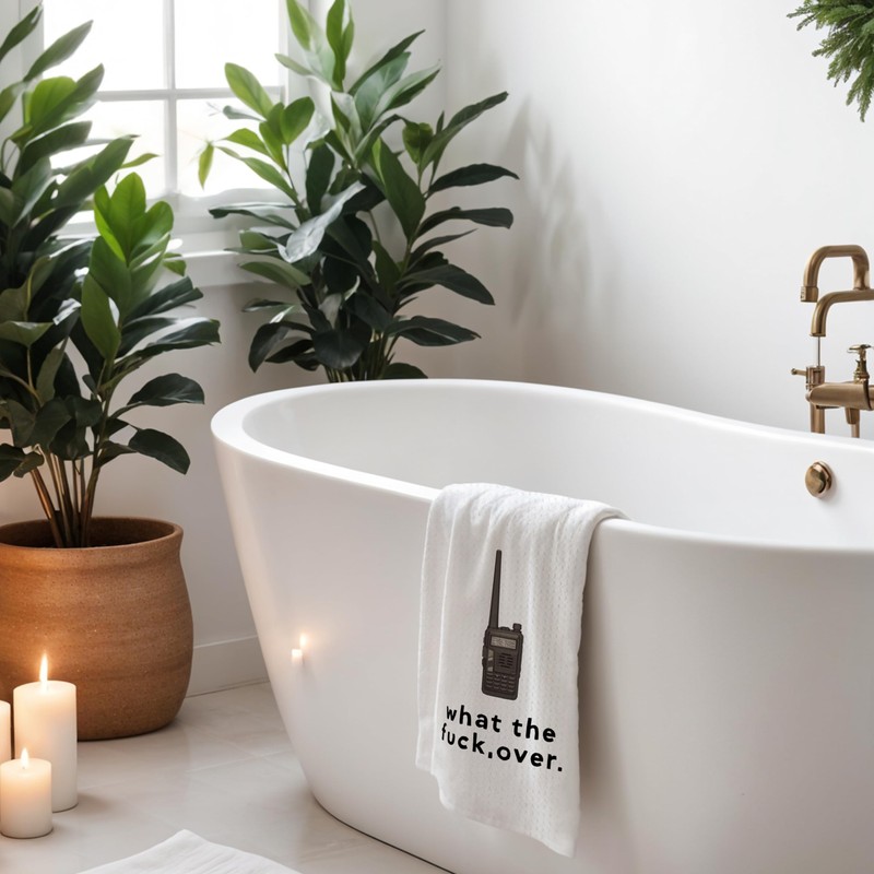 INDAJEDN Funny Walkie Talkie Kitchen Towels, Sarcastic Meme Hand Towels