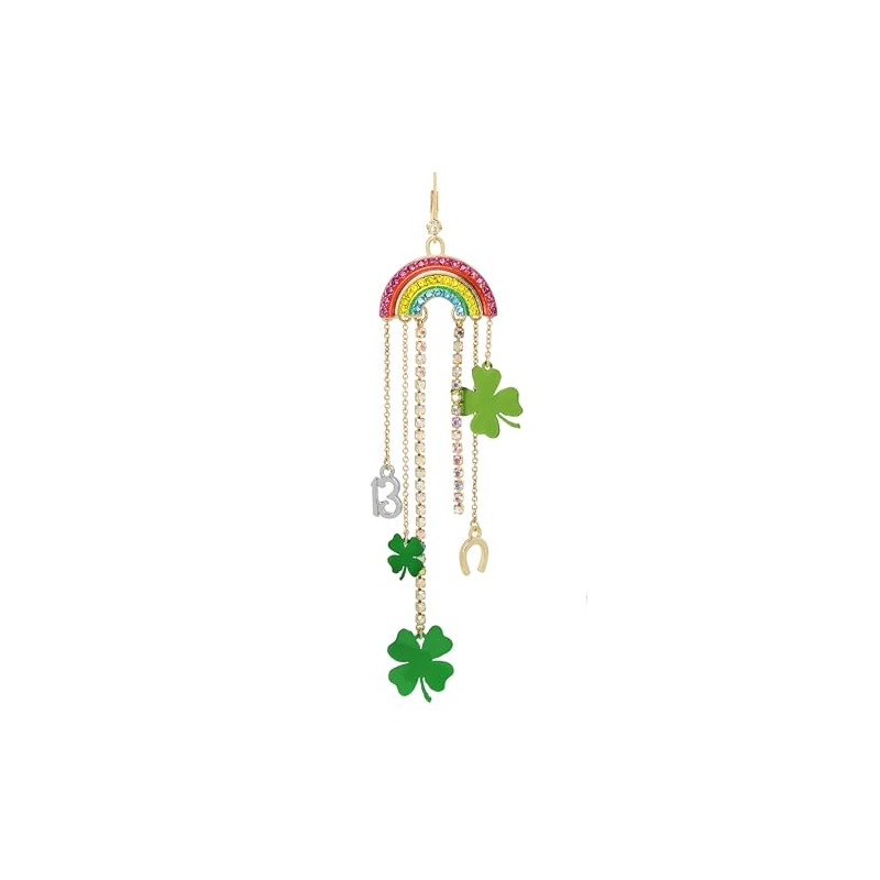 Betsey Johnson Womens Rainbow Chandelier Earrings