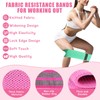 Gewebe Widerstandsbänder für Workout, LIUCONGBD Übungsbänder Set von 3-Stärken-Niveau, rutschfestes