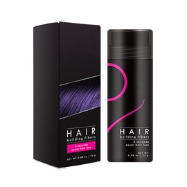 Roseflower 1pcs Hair Fibers for Thinning Hair, Undetectable Natural Hair Thickening Fibers, Hair Building Fibers for Women and Men, Thicker Fuller Hair Conceals Hair Loss, Black 25g