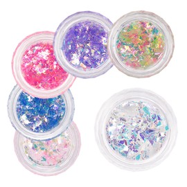 Mikinona 6 Boxes DIY Nail Glitter Sequins for Nail Art Sparkle Charms for Festival Makeup and Accessories for Creative Manicure Designs and Personalization