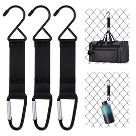 Tweruna 3 PCS Baseball Bag Hook for Fence, Metal Fence Hooks for Baseball Bag Tennis Backpacks, Multifunctional Hanging Buckles for Outdoor Sports Backpacks Water Bottle