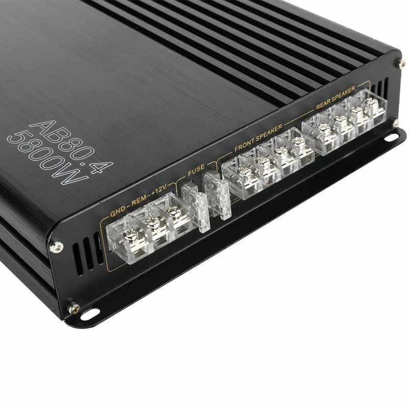 YaeCCC 5800W 4 Channel Car Amplifier 4 Ohms Slim Stereo