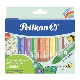 Pelikan 50602420 Pelicrayones Jumbo Triangular Con 24