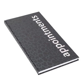 Agenda Appointment Book 3 Column Assistant Black Leopard