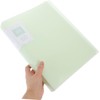 Carpeta de Archivos A4 Transparente 60 Hojas, Plástico Verde