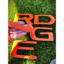 AUTOCARIMAGE RAISED TAILGATE LETTERS for RIDGELINE 2024 2025 ORANGE
