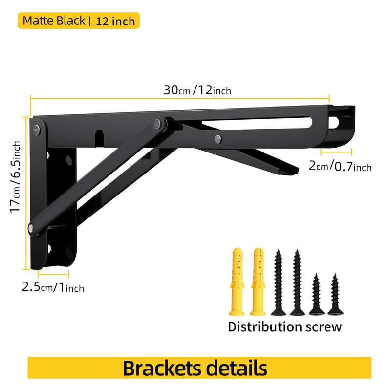 AINVLPRO Folding Shelf Brackets Heavy Duty Stainless Steel – Wall
