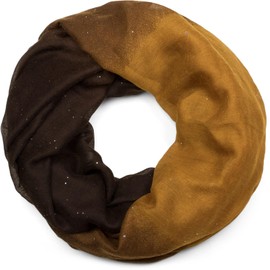 styleBREAKER 01017033 Elegant Glitter Loop Tube Scarf with Colour Gradient Glitter Sequins Scarf -