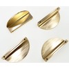 XMHF 4 Pack Semicircular Cabinet Pulls, Solid Brass Hardware Knobs,