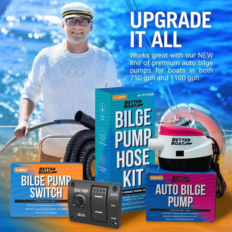 Better Boat Bilge Pump Switch 3 Way with Panel and