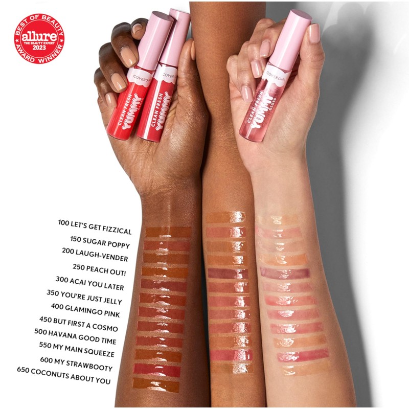 COVERGIRL Clean Fresh Yummy Lip Gloss, Sheer, Natural Scents, Vegan
