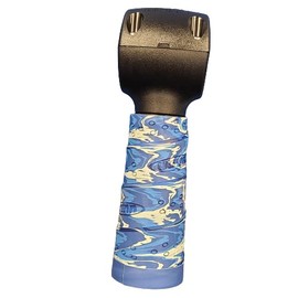 Outdoor Grips Jig Ripper for Musky, Catfish, and Saltwater Fishing Rods (Custom-Wrapped Grip, Blue N White Camo)