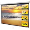 Segawe 100" Projector Screen Pull Down Manual 16:10 HD Wall