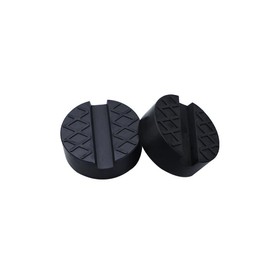 Pack of 4 Car Jack Rubber Pads, Car Jack Pads, Universal Rubber Buffers, with Grooves and Waffle Surface, Can be Used for Trolley Jacks and Lifting Platforms, Trolley Jack (Black)