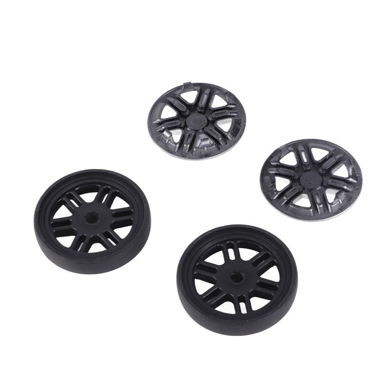 4 Sets Suitcase Repair Wheels with Covers PVC Wheel Casters