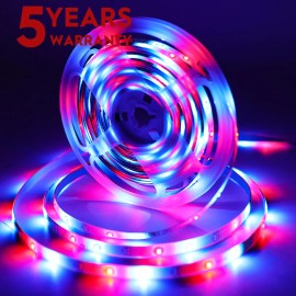 SHENKENUO New LED Strip Lights 16.4ft Music Sync 2835 RGB Room Light with IR Remote