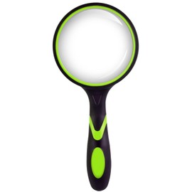DOETYD 1pcs Magnifying Glass Green Handheld Magnifier with Magnifying Len for Reading or Hobbies Suitable for Kids Seniors