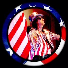 4TH OF JULY ALICE COOPER SET  BRACELET NECKLACE PIN