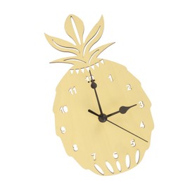 Operitacx Nordic Style Pineapple Wall Clock Cute Mute Clock for Bedroom Office Decor Design Elegant Decorative Silent Movement Timepiece for Rooms