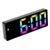 Colorful LED Digital Alarm Clock Large LED Screen Electronic Alarm