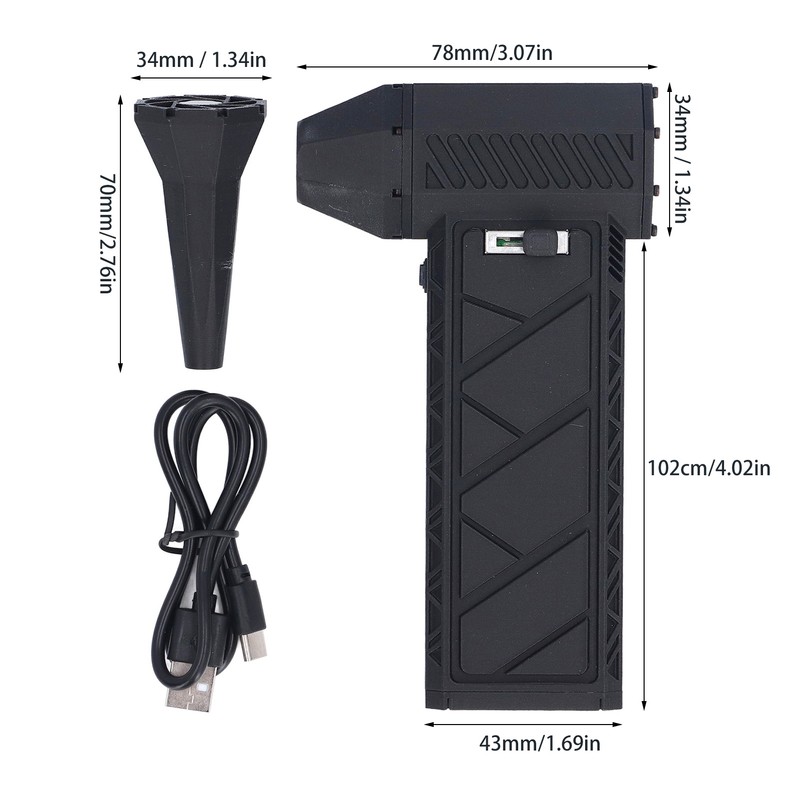 Turbo Fan Blower 130000RPM Adjustable Speed Handheld Portable Jet Fan