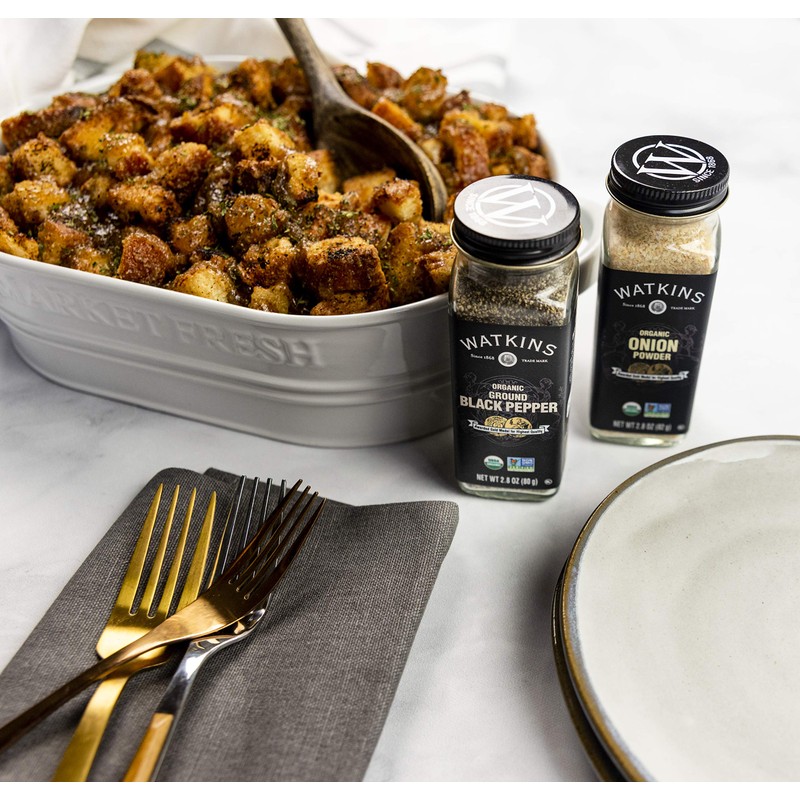 Watkins Gourmet Organic Spice Jar, Ground Black Pepper, 2.8 Ounce