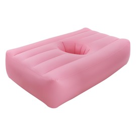 SHONFYVS Inflatable Mattress BBL Bed Mattress PVC Inflatable Bed Camping Traveling Blow Up Mattres Surgery Recovery Bed Inflatable Couch with Hole & Electric Air Pump(Pink)