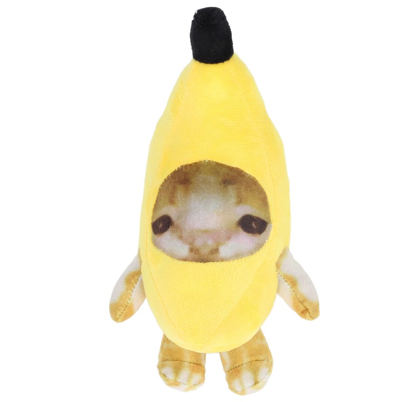 Banana Cat Plush Toy Multipurpose Funny Decompression Cute Cartoon Soft