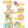 WERNNSAI Floreale Set Chef per Bambini - Impermeabile Bambini Grembiule