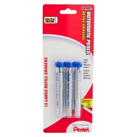 Pentel Refill Eraser for AL, AX and PD Series Pencils 5 pcs/Tube, 3 Pack