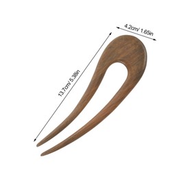 IWOWHERO Wooden Hair Stick Elegant Hair Fork for Women for Buns and Updos Lightweight Green Sandalwood Design for Formal and Casual Occasions