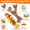 Aroocke 2-Pack Tough Large Dog Chew Toys - Bacon Flavor,