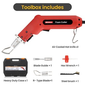 Anbull 100W Rope Cutter Fabric Cutter, Pro Electric Hot Knife Heat Sealer with Adjustable Power, Cutting Tool Kit- with Blades & Accessories (110V/100W)