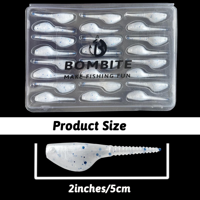 Bombite Crappie Lures Crappie Baits Kit Soft Plastic Lures for