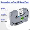 Aililiya TZe-131 12mm 0.47 Laminated Clear Label Tape TZe TZ