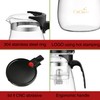 CNGLASS Glass Teapot with Removable Infuser,30.5oz Clear Tea Kettle with