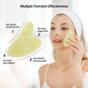 GeeRic Gua Sha and Face Roller Tool, Natural Green Jade