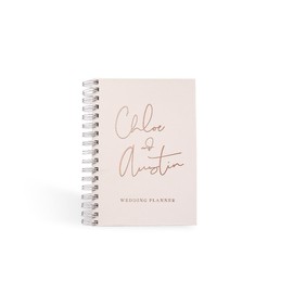 Wedding Planner & Organizer - Real Gold Foil- Diary Engagement Gift Book & Calendar, Bride Journal