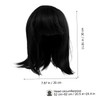 Outanaya Short Bob Wigs Bangs for Women Black Straight Wig