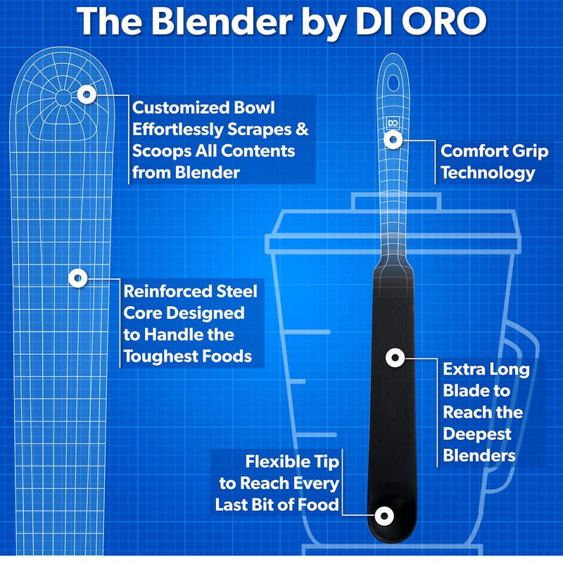 DI ORO Silicone Blender & Jar Spatulas - Heat Resistant
