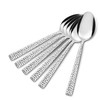 E-far Teaspoon Set of 12, E-far 6.7 Inch Hammered Stainless